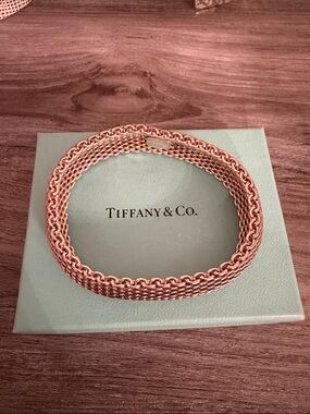 Tiffany & Co. Rose Gold Tone Multi-Row Chain Bracelet